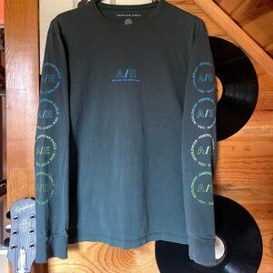 AMERICAN EAGLE Jungle Green Long Sleeve Shirt Super Soft Size Medium